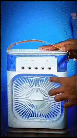 Portable Humidifier Air Cooler Mist Fan Mini Table Fan for Everywhere SAMPHER