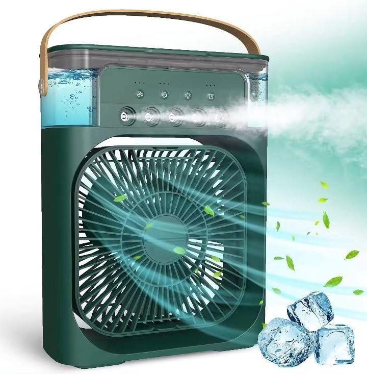 Portable Humidifier Air Cooler Mist Fan Mini Table Fan for Everywhere SAMPHER