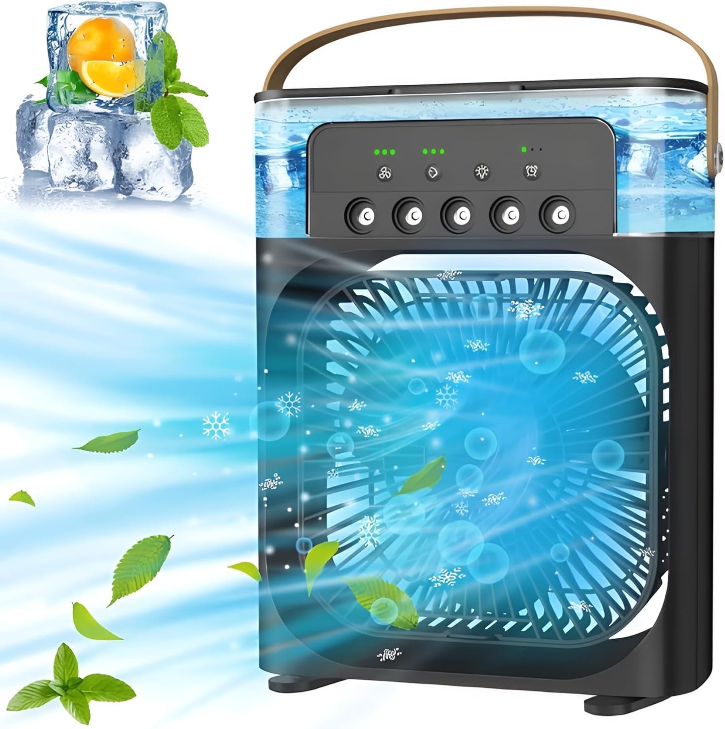 Portable Humidifier Air Cooler Mist Fan Mini Table Fan for Everywhere SAMPHER